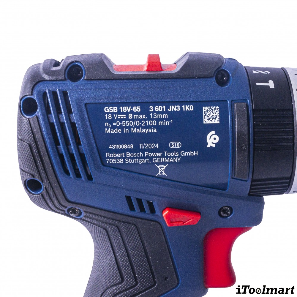 สว่านกระแทกไร้สาย BOSCH GSB 18V 65 Professional