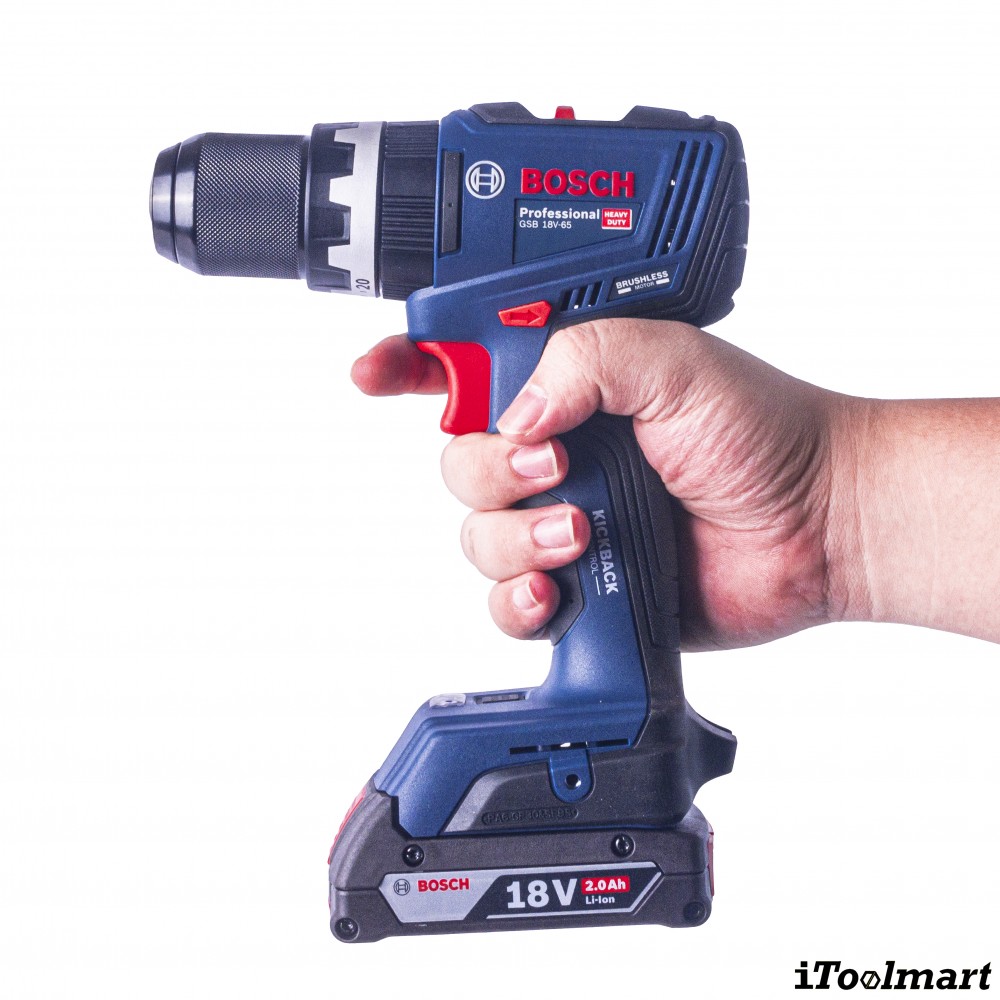 สว่านกระแทกไร้สาย BOSCH GSB 18V 65 Professional
