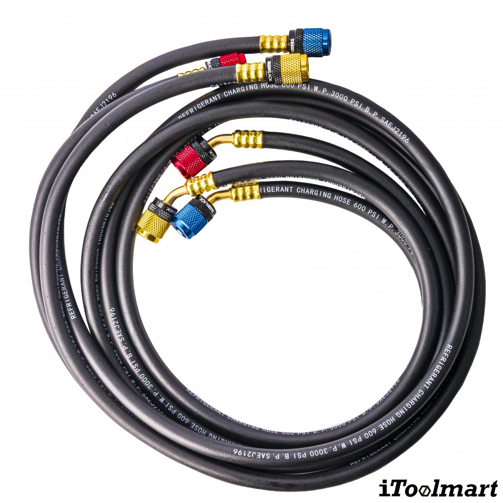 สายชาร์จน้ำยาแอร์ TASCO BLACK TB120RS HOSE ระบบ Leak Lock สำหรับน้ำยา R21  R22  R134a  R404A