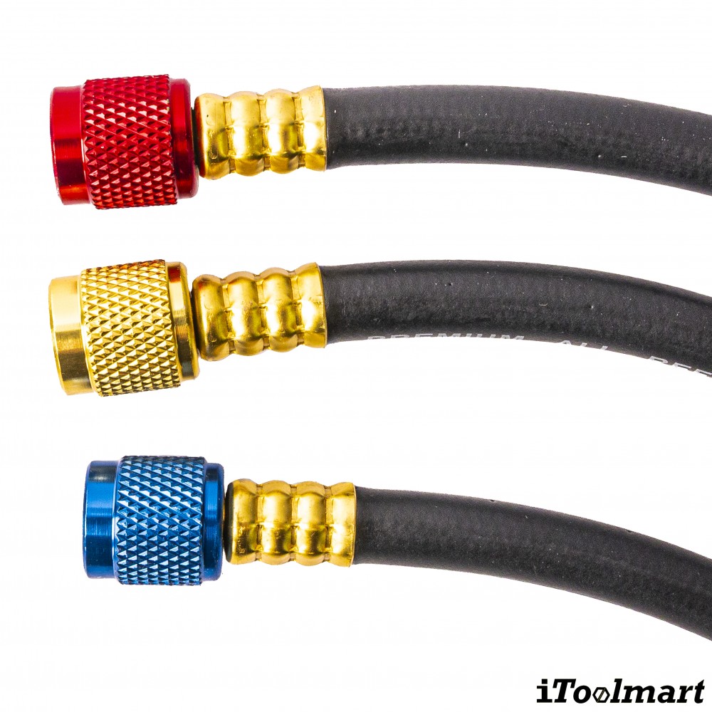 สายชาร์จน้ำยาแอร์ แบบมีบอลวาล์ว TASCO BLACK TB140SM HBV ความยาว 150 ซม  สำหรับน้ำยา R32  R410A