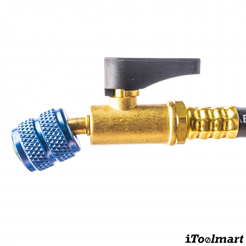 สายชาร์จน้ำยาแอร์ แบบมีบอลวาล์ว TASCO BLACK TB140SM HBV ความยาว 150 ซม  สำหรับน้ำยา R32  R410A