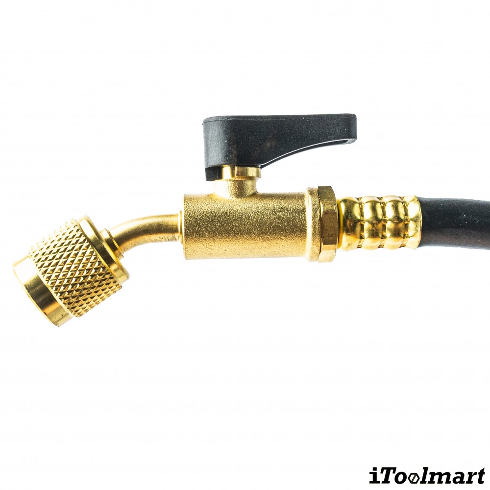 สายชาร์จน้ำยาแอร์ แบบมีบอลวาล์ว TASCO BLACK TB140SM HBV ความยาว 150 ซม  สำหรับน้ำยา R32  R410A