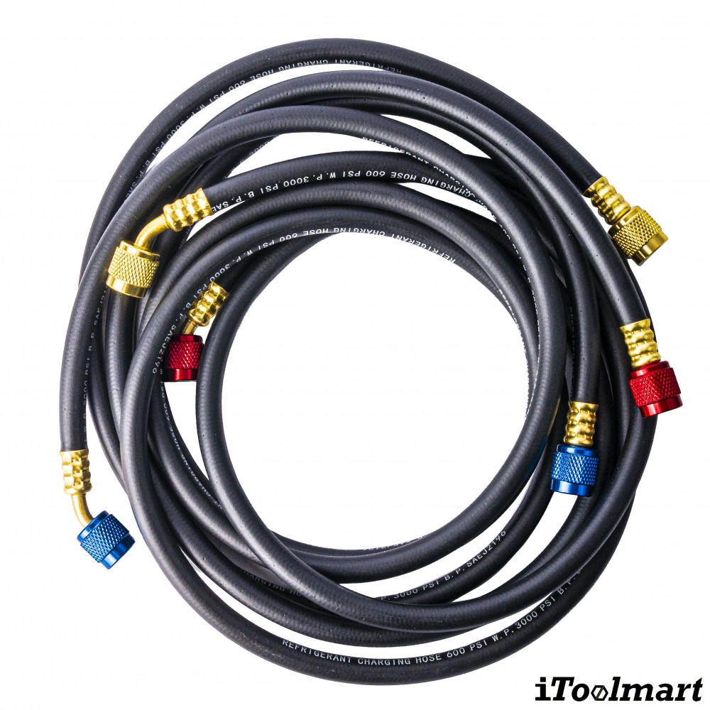 สายชาร์จน้ำยาแอร์ TASCO BLACK TB120SM HOSE ความยาว 150 ซม  สำหรับน้ำยา R21  R22  R134a  R404A