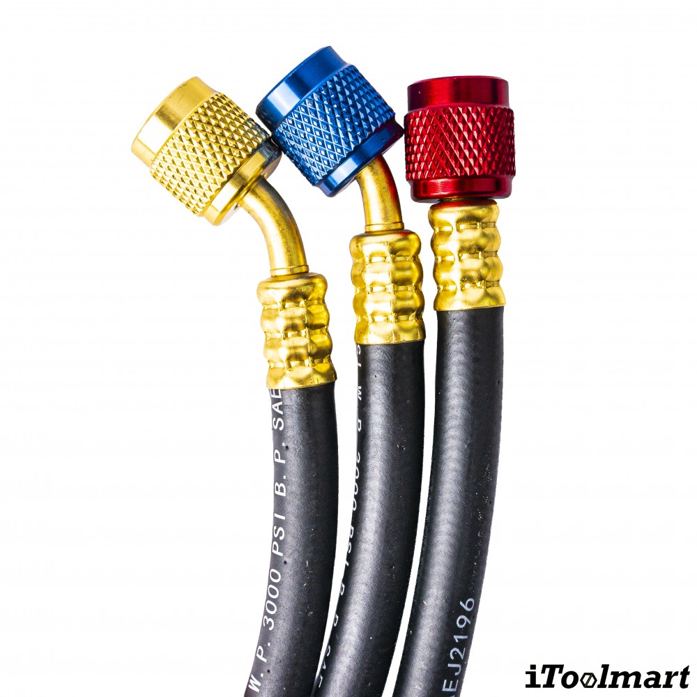 สายชาร์จน้ำยาแอร์ TASCO BLACK TB120SM HOSE ความยาว 150 ซม  สำหรับน้ำยา R21  R22  R134a  R404A