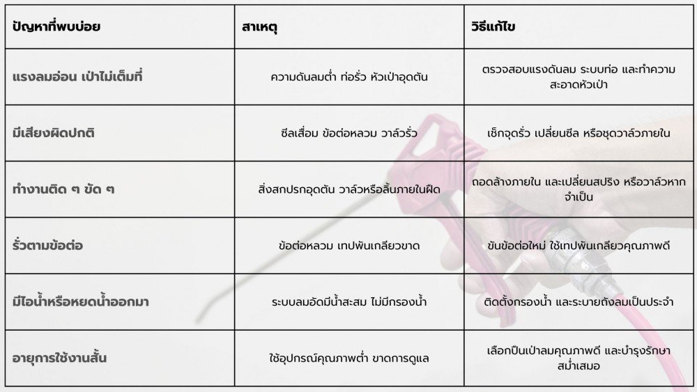 รู้ก่อนได้เปรียบ ปืนเป่าลม กับ 6 ปัญหาที่พบบ่อย และวิธีแก้ไข