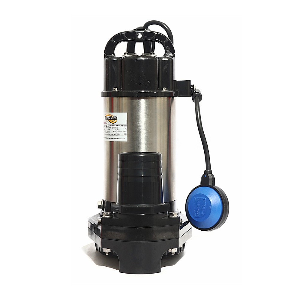 ปั๊มแช่สแตนเลส มีลูกลอย MITSUBISHI SSP-755SA ขนาด 3 นิ้ว, 1 แรงม้า, ไฟ 1 เฟส, 2 สาย