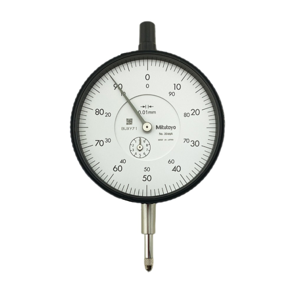 ไดอัลเกจ MITUTOYO 3046A Large Dial Indicators ขนาด 78 มม. ช่วงการวัด 10 มม. ความละเอียด 0.01 มม.