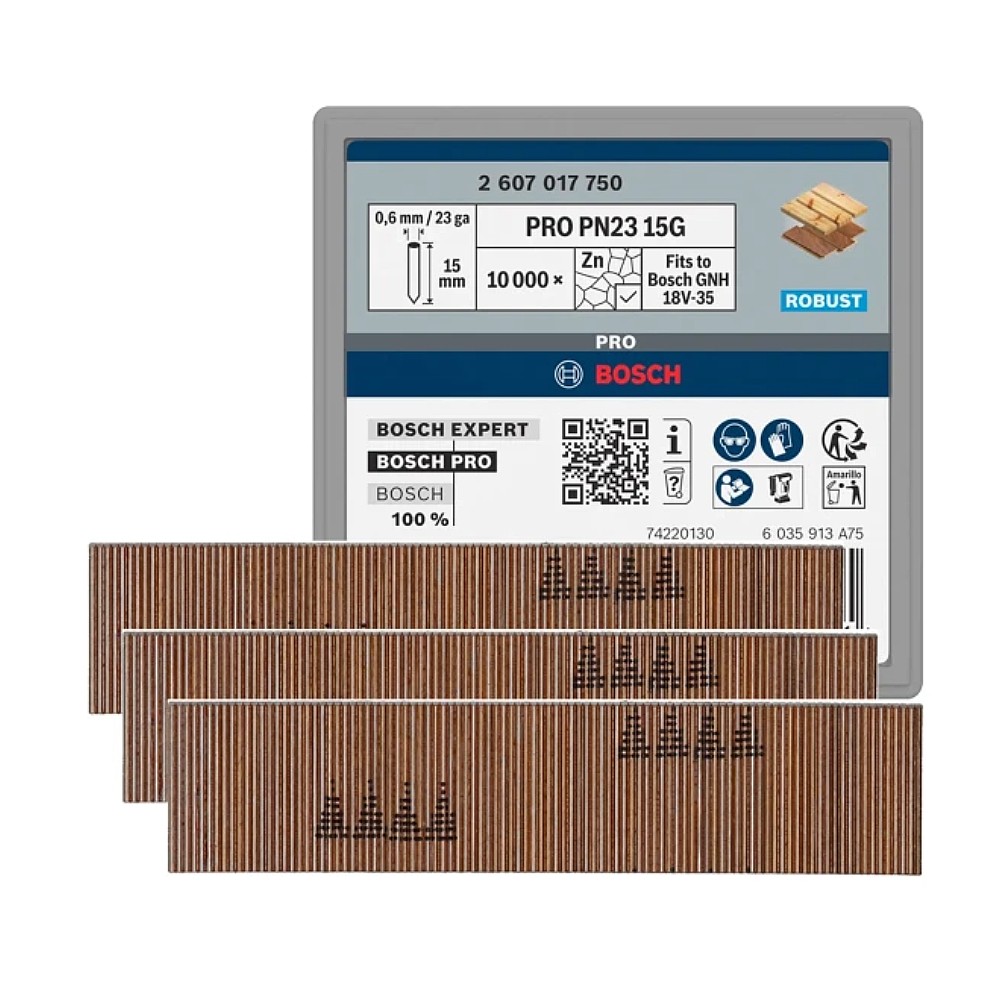 ลูกแม็กขาเดี่ยว BOSCH PRO PN23 G Pin, 0.65/23g ขนาด 15 มม. (10000 ลูก)