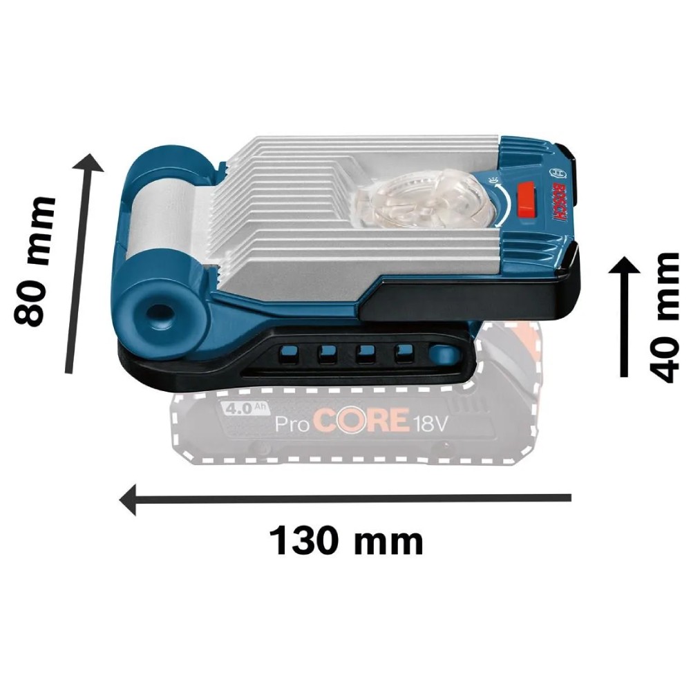 ไฟฉาย LED ไร้สาย BOSCH GLI VariLED Professional 18V ความสว่างสูงสุด 420 ลูเมน