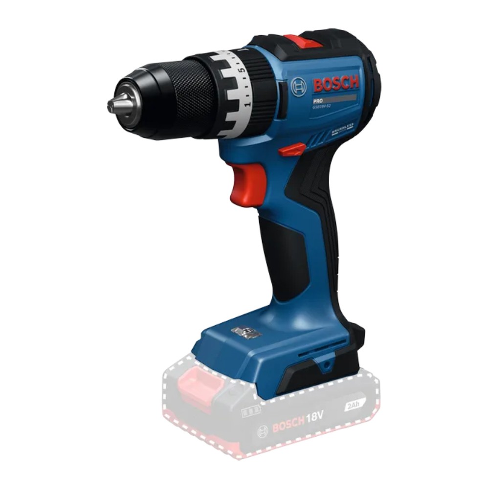 สว่านกระแทกไร้สาย BOSCH PRO GSB18V-52 18V มอเตอร์ไร้แปรงถ่าน (ตัวเปล่า)