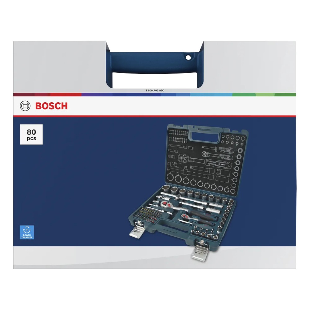 ชุดประแจด้ามฟรี BOSCH Ratchet Set 1 600 A03 AD0 (80 ชิ้น)
