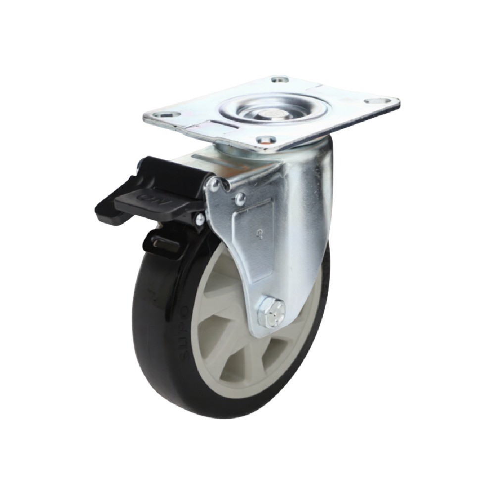 ล้อยูรีเทน PUb Series 05 SUPO B030206001 ล้อเป็นติดเบรก ขนาด 150 มม 