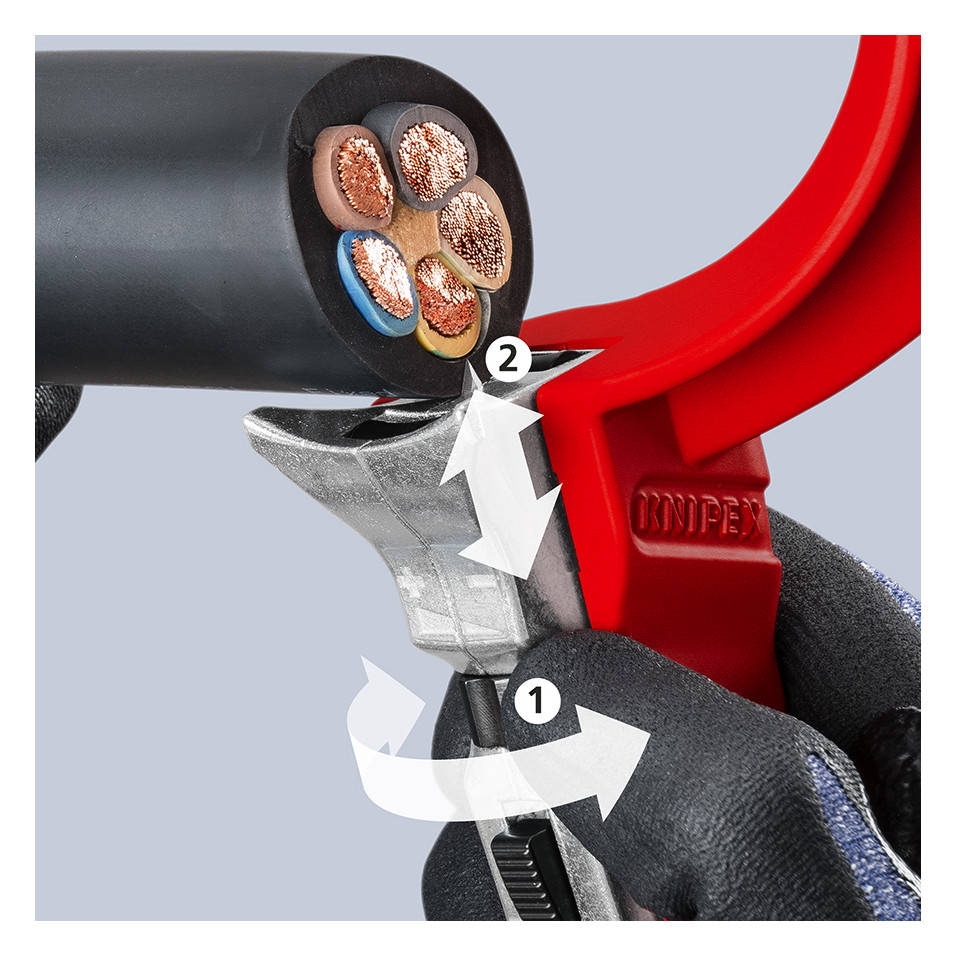คีมปอกสายไฟ KNIPEX 16 45 220 STX60 Stripping Tool