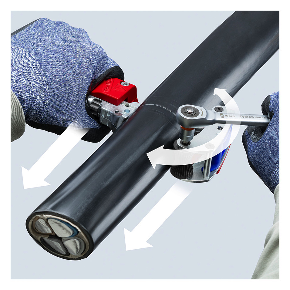 คีมปอกสายไฟ KNIPEX 16 45 220 STX60 Stripping Tool
