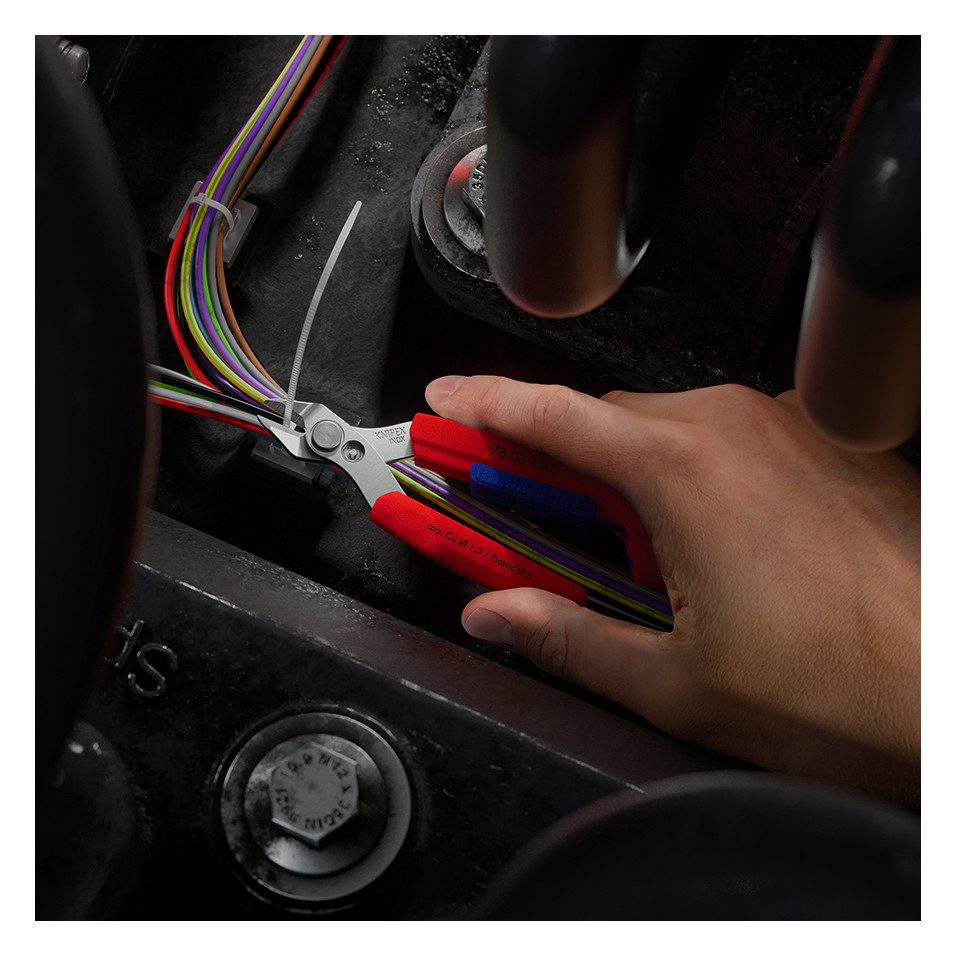 คีมตัด KNIPEX 78 03 150 V01 Slim Knips พร้อมซองคาดเอว