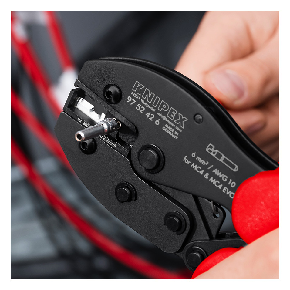 คีมย้ำสายไฟ KNIPEX 97 52 42 6 PreciForce ขนาด 6 มม  MC4 E