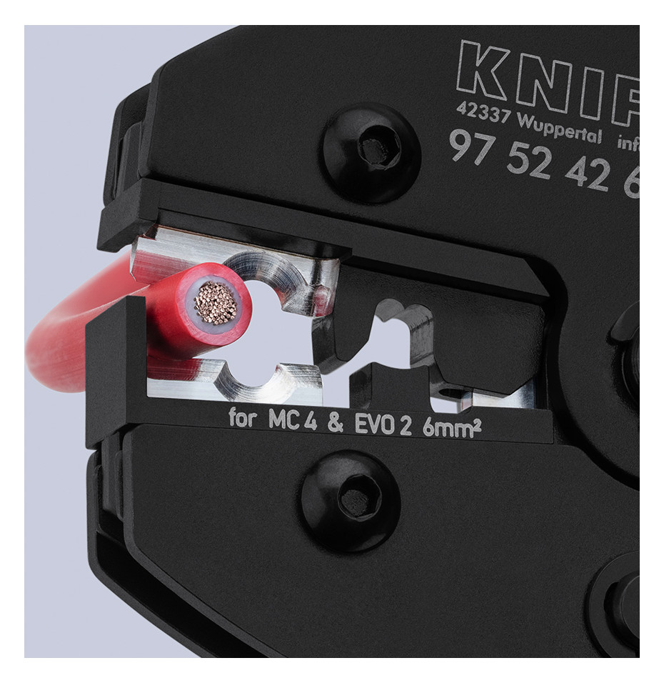 คีมย้ำสายไฟ KNIPEX 97 52 42 6 PreciForce ขนาด 6 มม  MC4 E