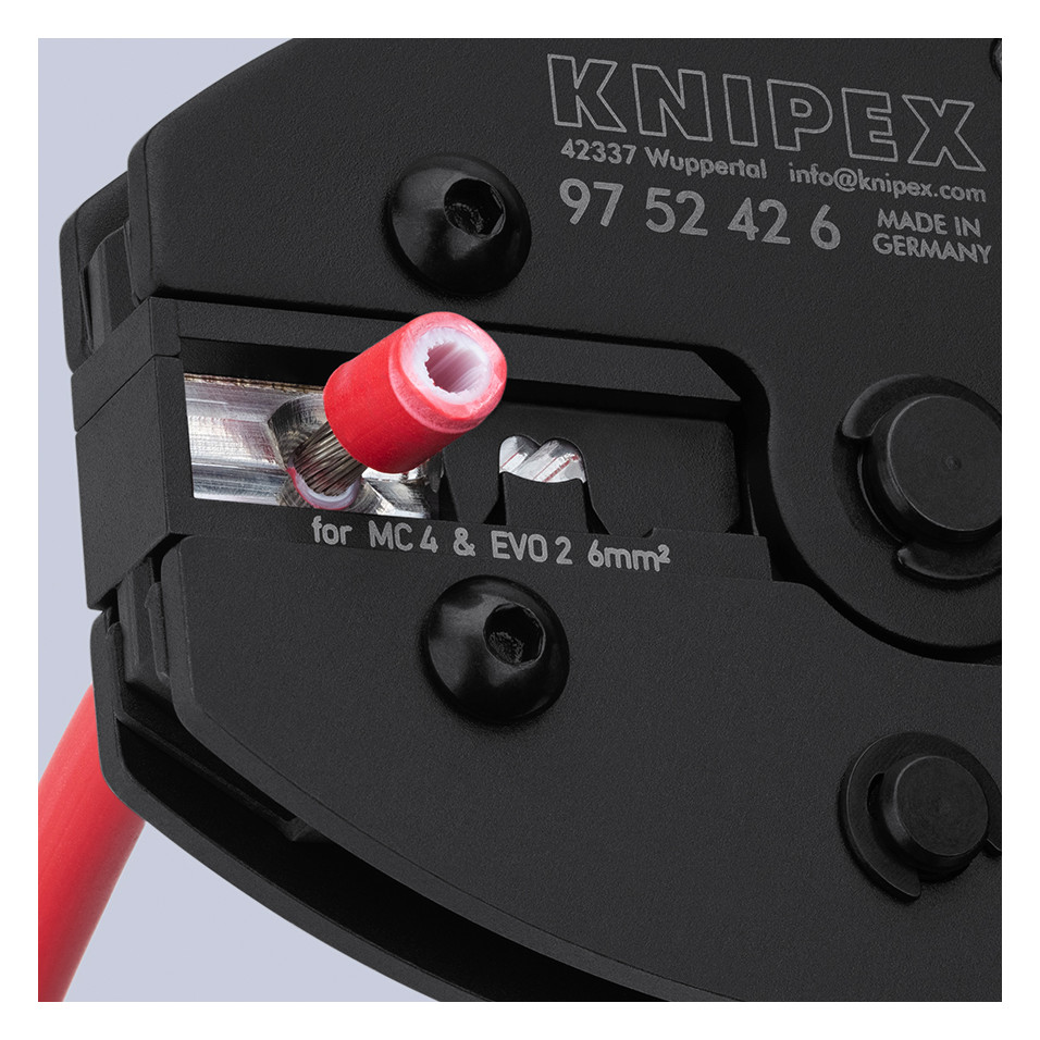 คีมย้ำสายไฟ KNIPEX 97 52 42 6 PreciForce ขนาด 6 มม  MC4 E