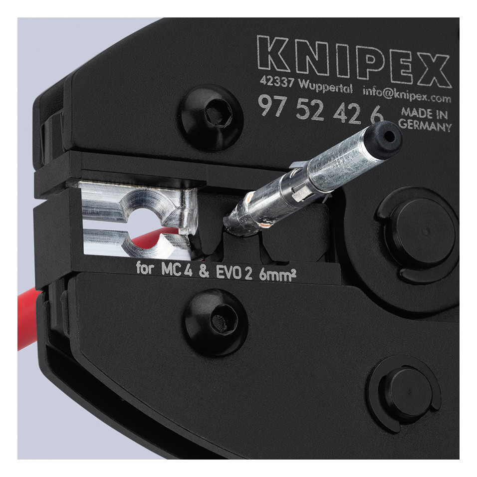 คีมย้ำสายไฟ KNIPEX 97 52 42 6 PreciForce ขนาด 6 มม  MC4 E