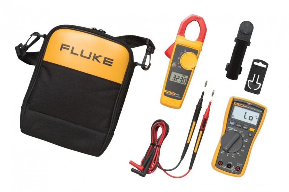 ชุดมัลติมิเตอร์ดิจิทัลและแคลมป์มิเตอร์ Fluke 117 323 Digital Multimeter and Clamp Meter
