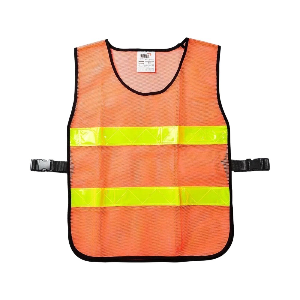 เสื้อจราจรตาข่าย YAMADA รุ่น OR 6045U สีส้ม แถบสีเหลือง