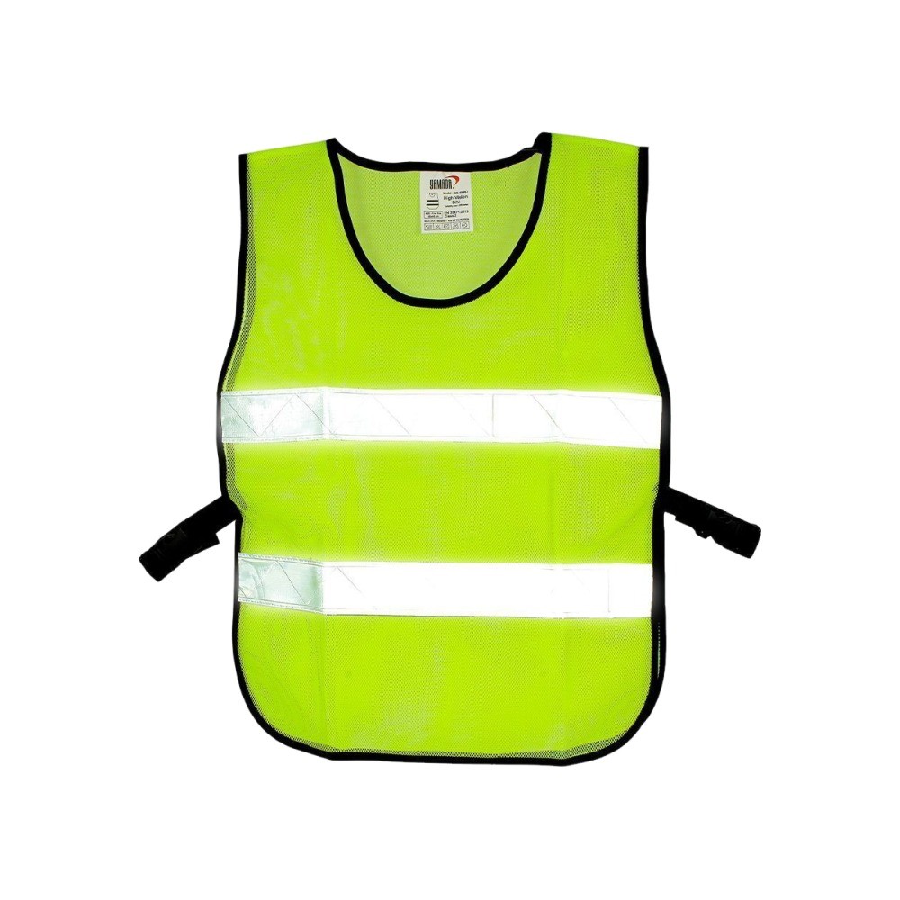 เสื้อจราจรตาข่าย YAMADA รุ่น GR 6045U สีเขียว แถบสีเงิน