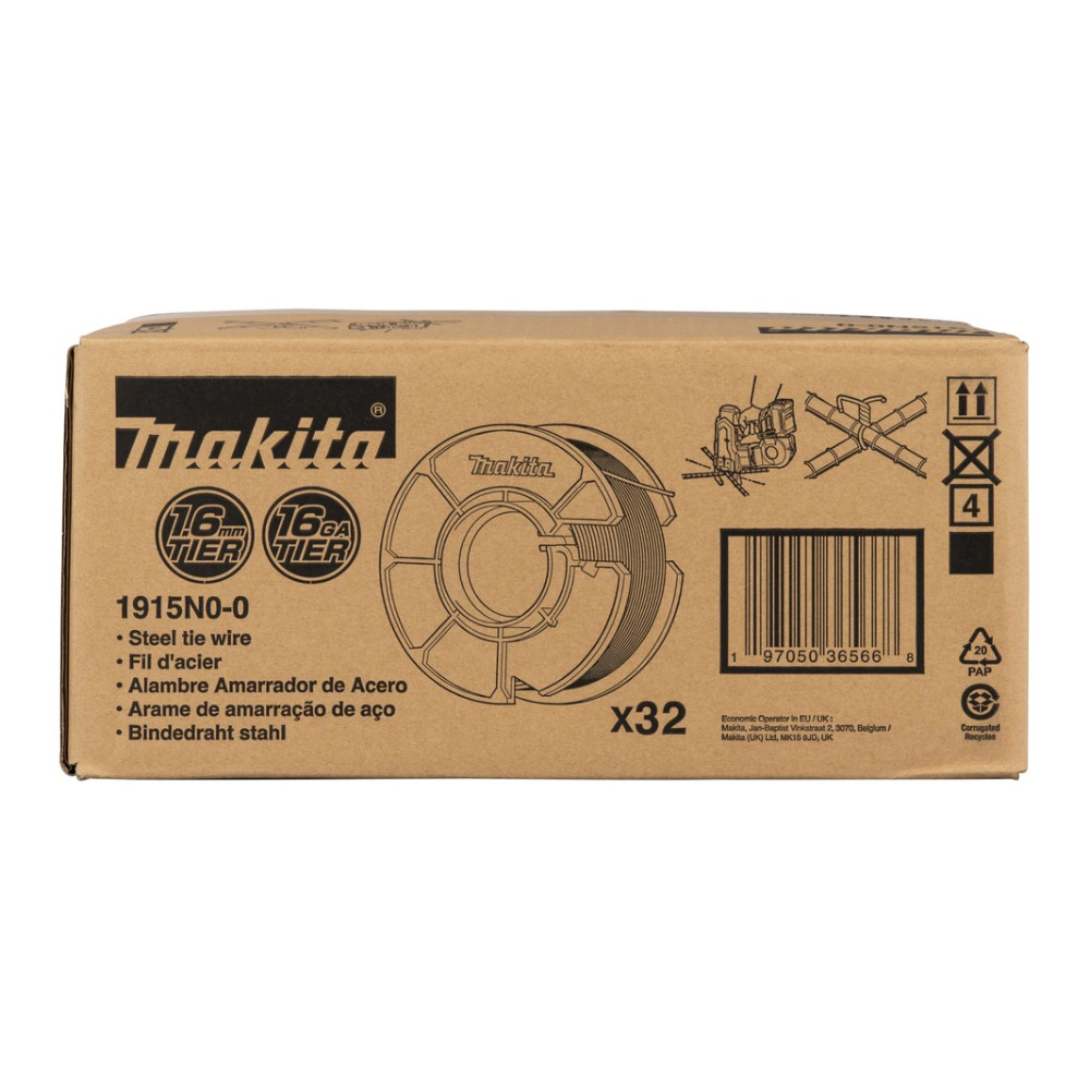ลวดผูกเหล็ก MAKITA 1915N0 0 Annealed Tie Wire&nbsp; 32 ม้วน 