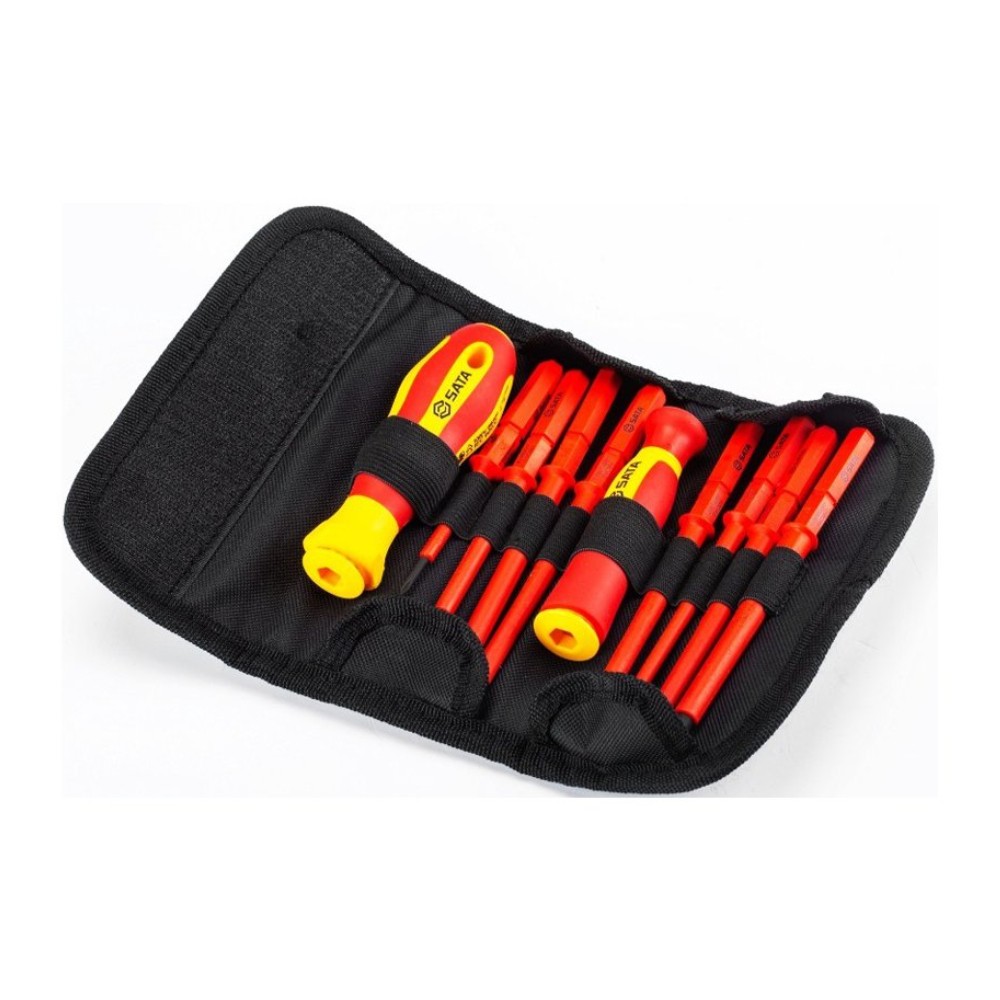 ชุดไขควงหุ้มฉนวน SATA 09304 เปลี่ยนหัวได้ VDE 10 ชิ้น