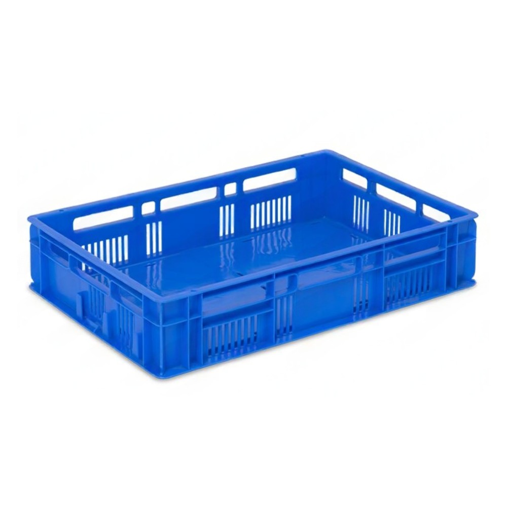 ลังท็อปเล็ก JBJ 2561 1 เกรด A ห้องเย็น HDPE สีน้ำเงิน ขนาด 605 x 395 x 130 มม 