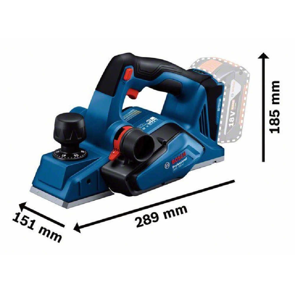 เครื่องไสไม้ BOSCH 06015B5080 18V ขนาด 3 นิ้ว