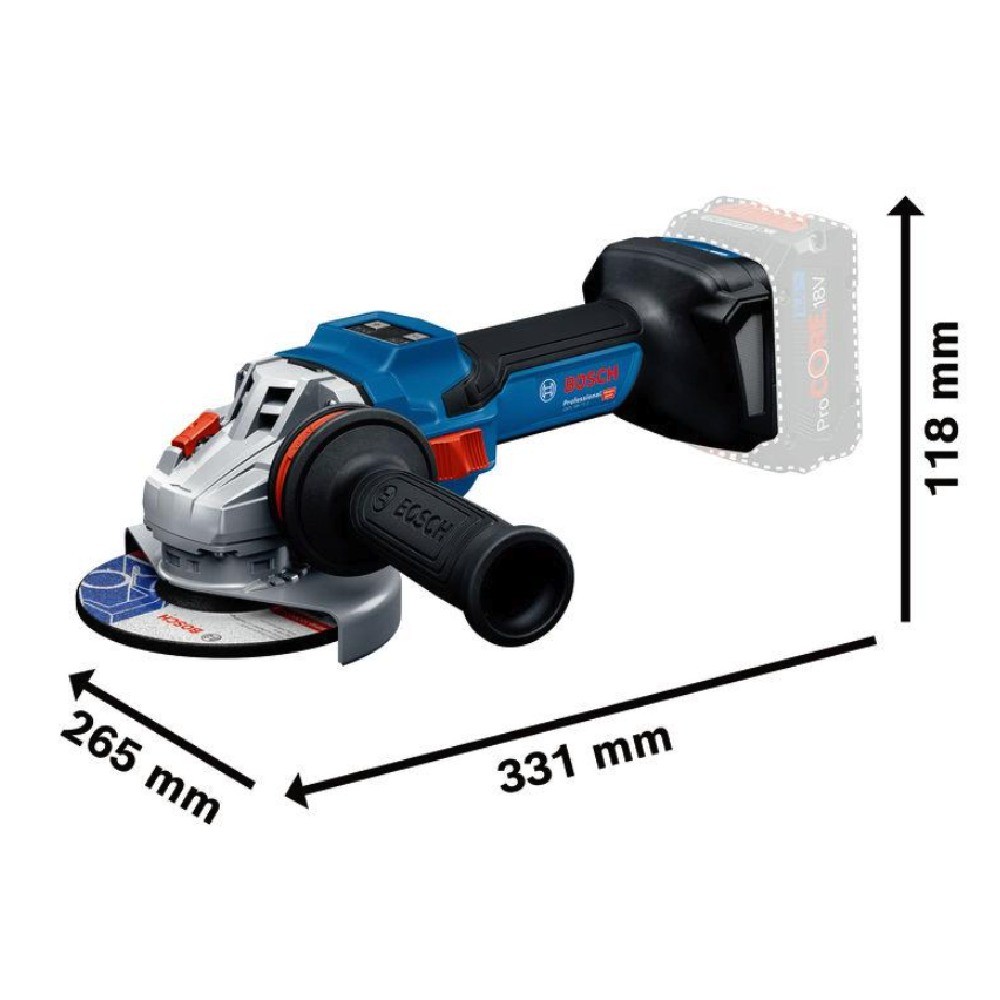 เครื่องเจียร์ BOSCH 06019M60K0 18V ขนาด 4 นิ้ว