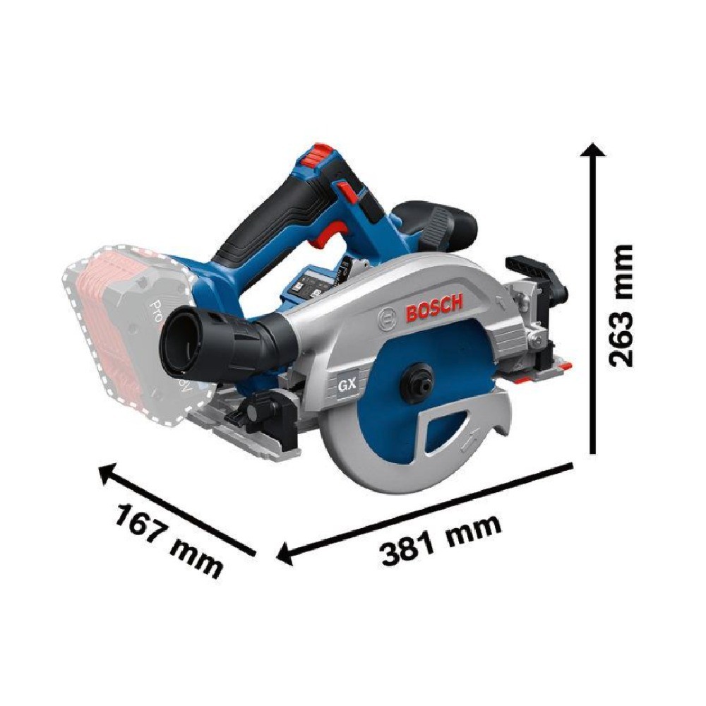 เครื่องเลื่อยวงเดือน BOSCH 06016C10K0 18V ขนาด 6 นิ้ว