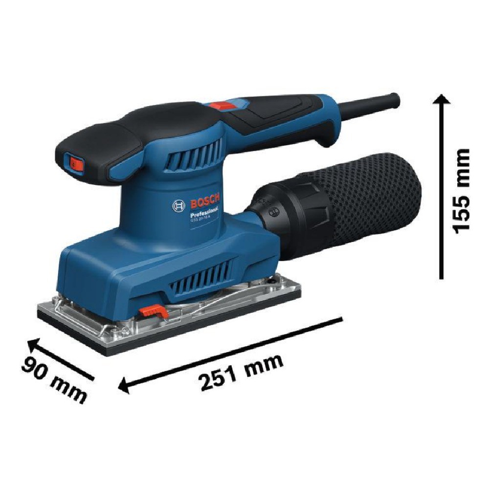 เครื่องขัดกระดาษทราย BOSCH 06010701K1 ขนาด 4x7 นิ้ว 200 วัตต์
