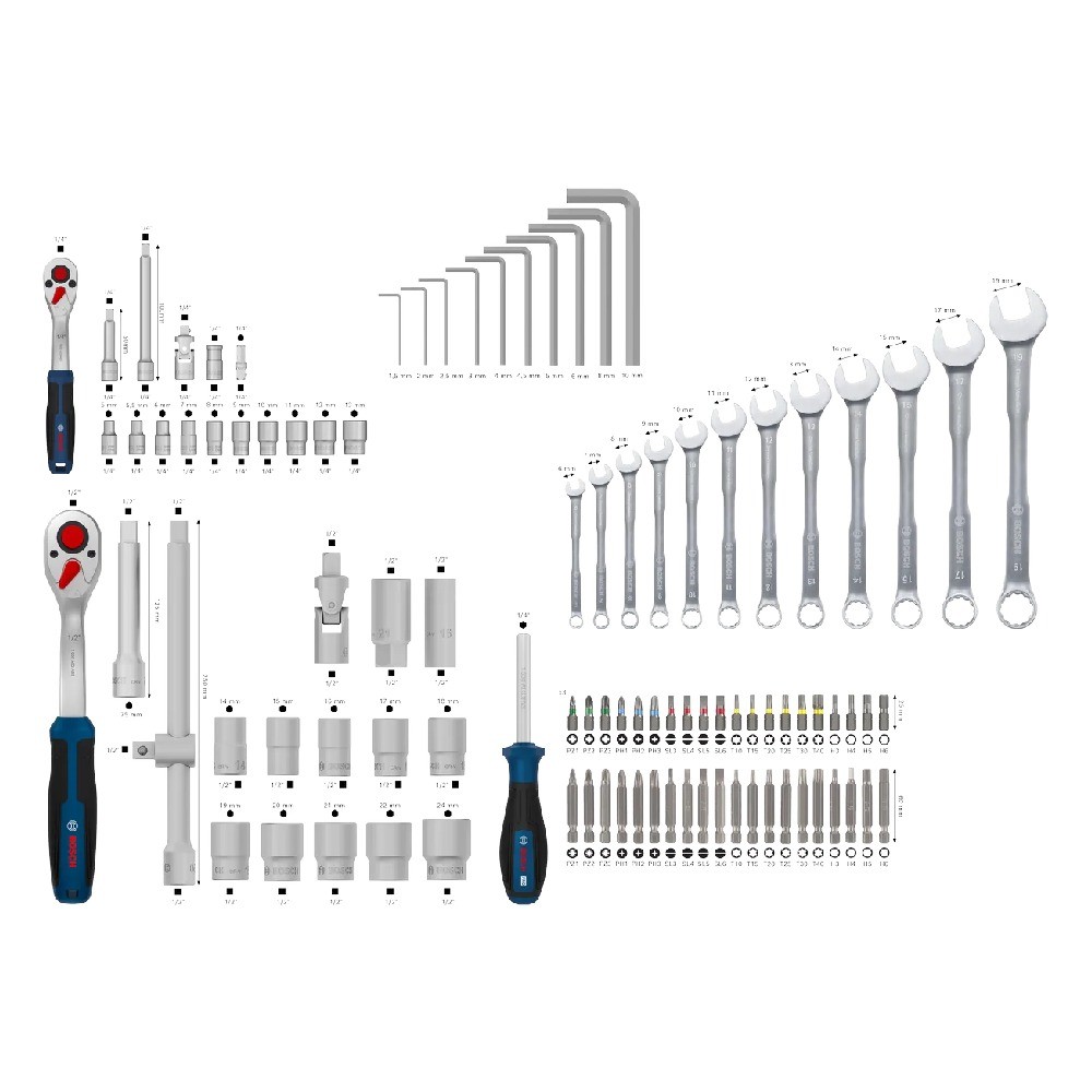 ชุดเครื่องมือช่าง 132 ชิ้น BOSCH 1600A03AL1