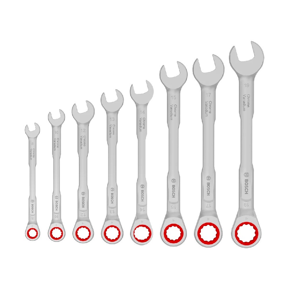 ชุดประแจแหวนฟรีข้างปากตาย BOSCH 1 600 A03 AG5 8 ชิ้น ขนาด 8 19 มม 