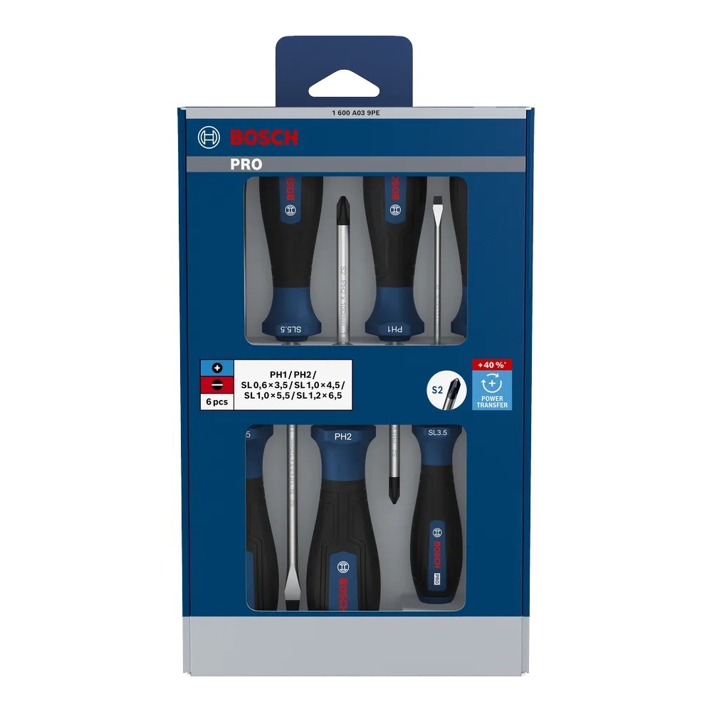 ชุดไขควง  BOSCH 1 600 A03 9PE PRO Screwdriver Set PH SL 6 ชิ้น