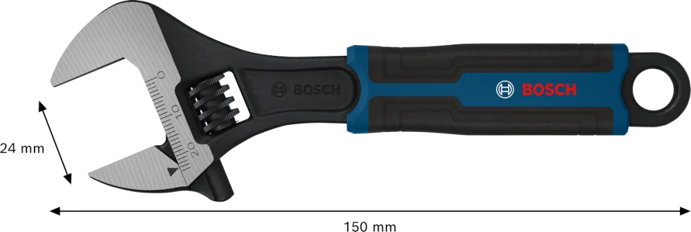 ประแจเลื่อน BOSCH 1 600 A03 B65 ขนาด 6 นิ้ว