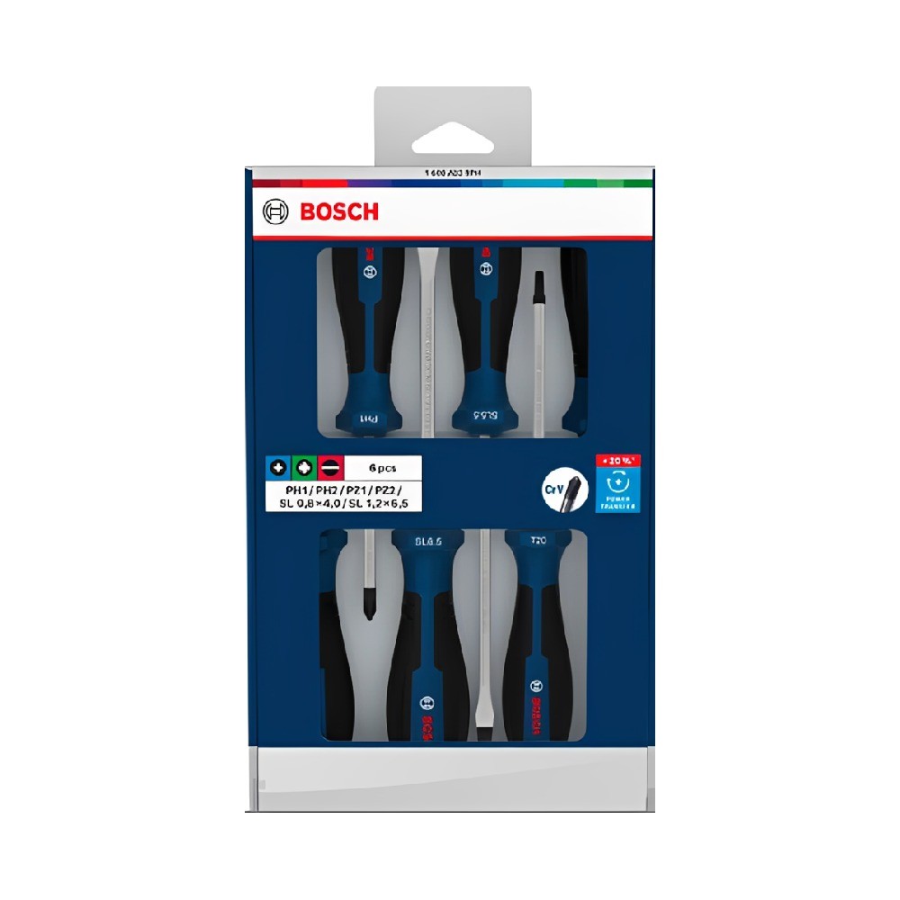 ชุดไขควง BOSCH 1 600 A03 9PH Screwdriver Set PH PZ SL 6 ชิ้น 
