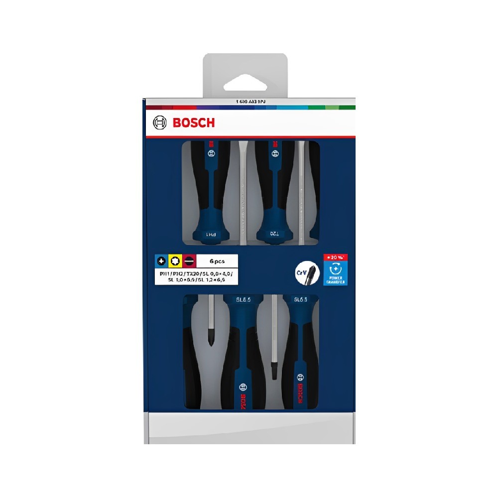 ชุดไขควง BOSCH 1 600 A03 9PJ Screwdriver Set PH TX SL 6 ชิ้น 