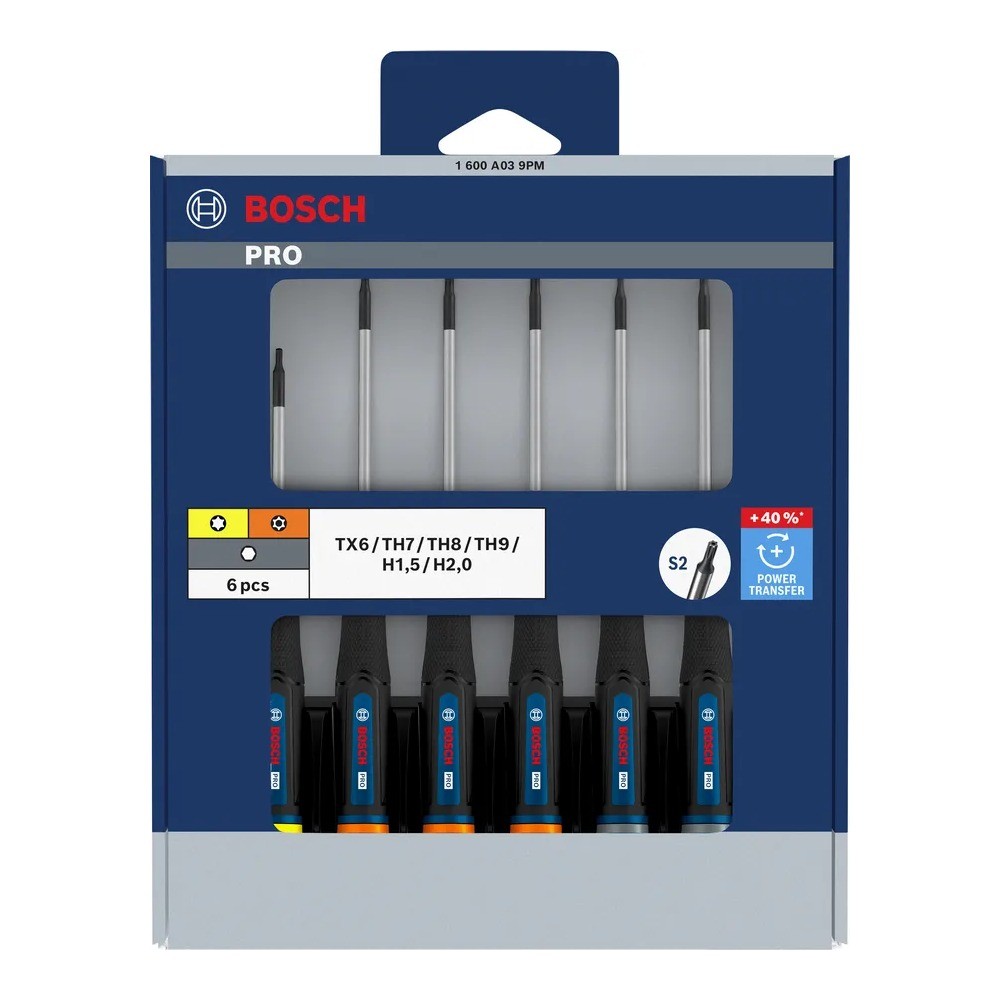 ชุดไขควง Precision 6 ชิ้น BOSCH 1 600 A03 9PM