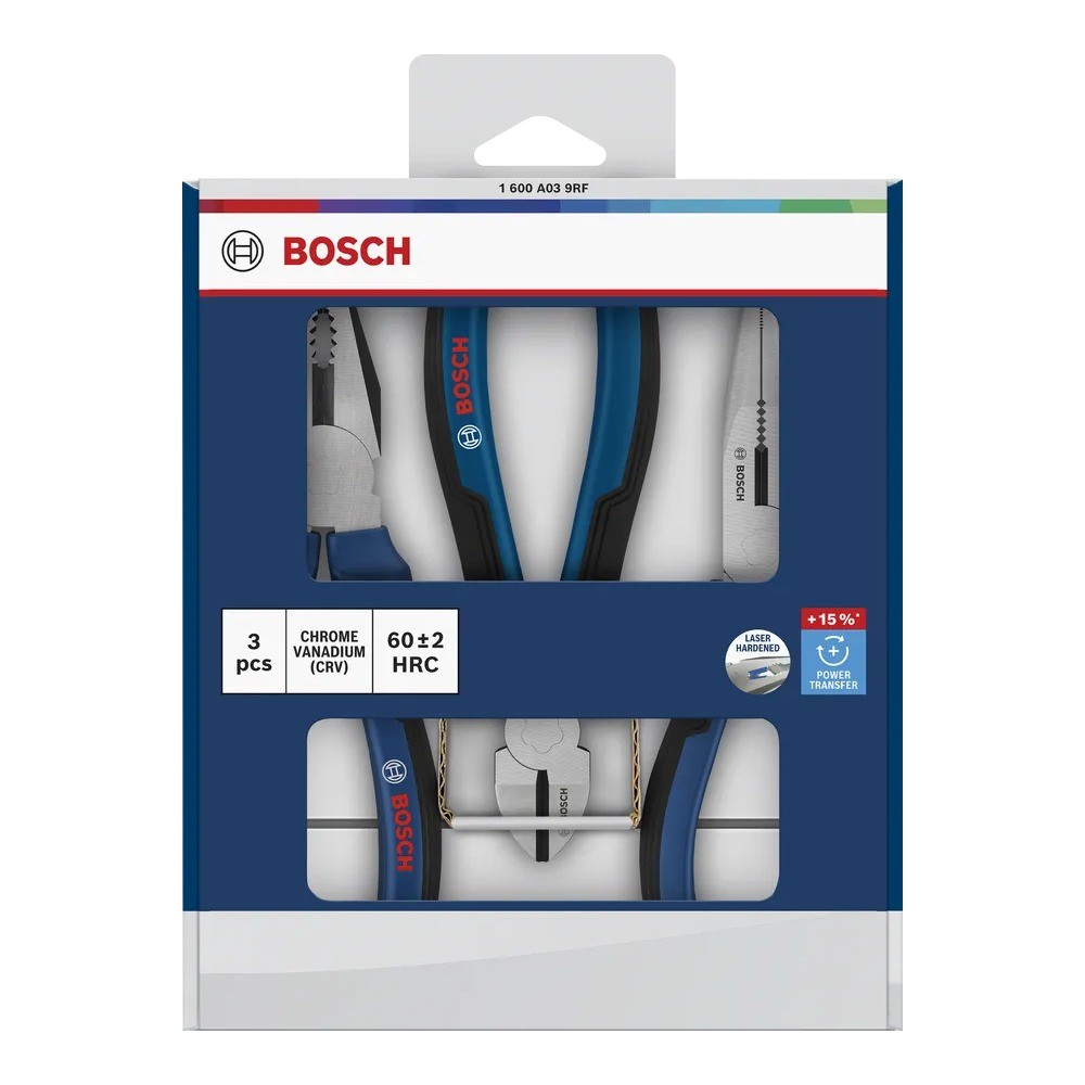 ชุดคีม 3 ชิ้น BOSCH 1 600 A03 9RF