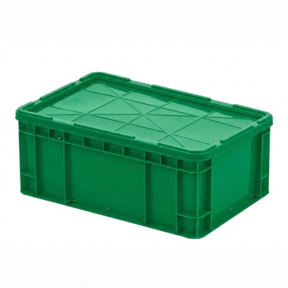 ลังชุดพลาสติก JBJ PN342 PN2926L พร้อมฝา สีเขียว ขนาด 503 x 335 x 195 มม 