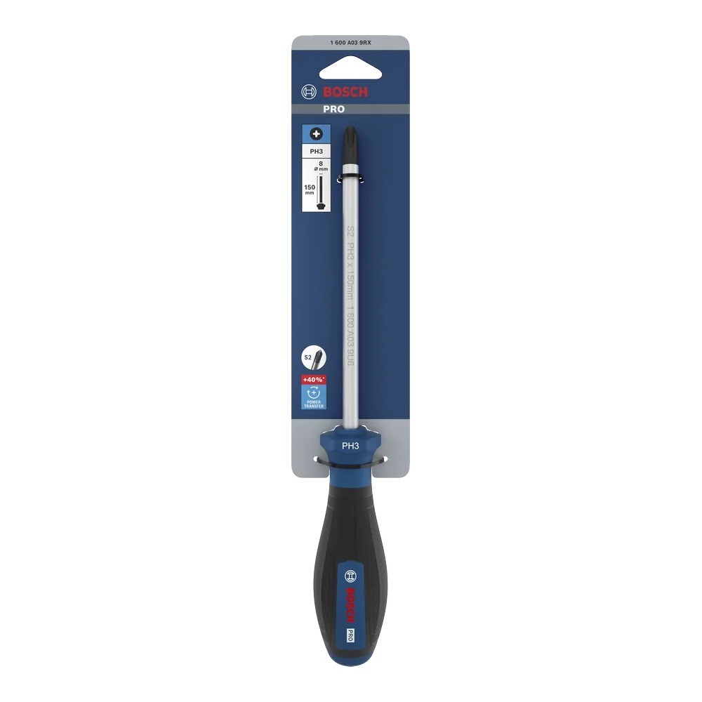 ไขควงด้ามเต็ม PH3 BOSCH 1 600 A03 9RX ขนาด 150 มม 
