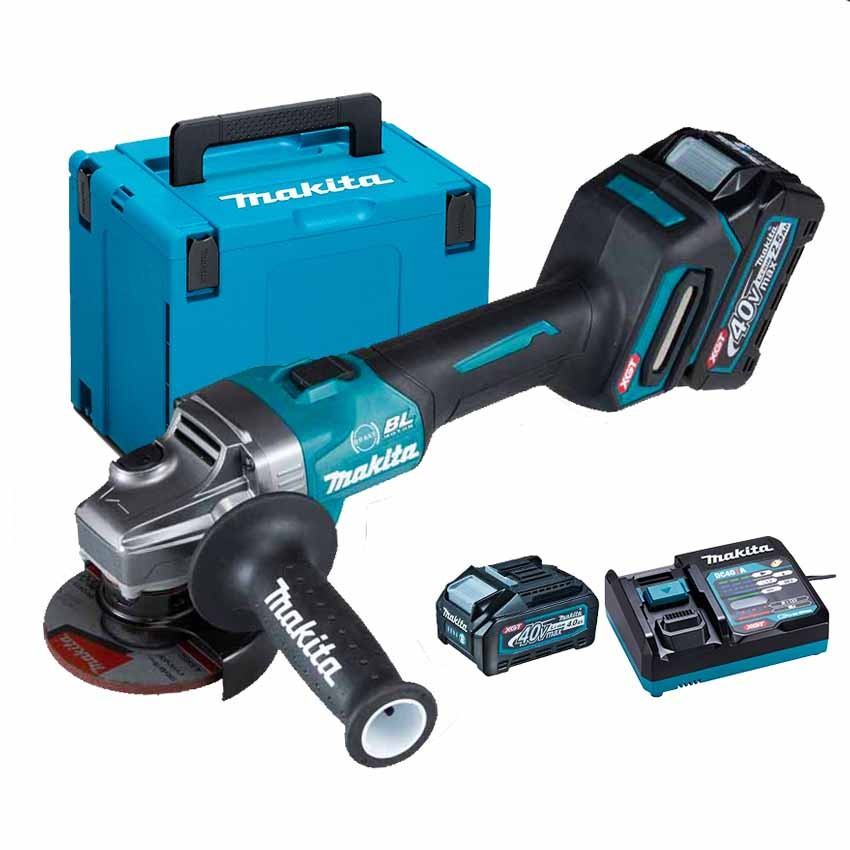 ชุดเครื่องเจียร์ไร้สาย MAKITA GA003GM201 (100 มิล) 4 นิ้ว 40VMax  Cordless angle grinder set 
