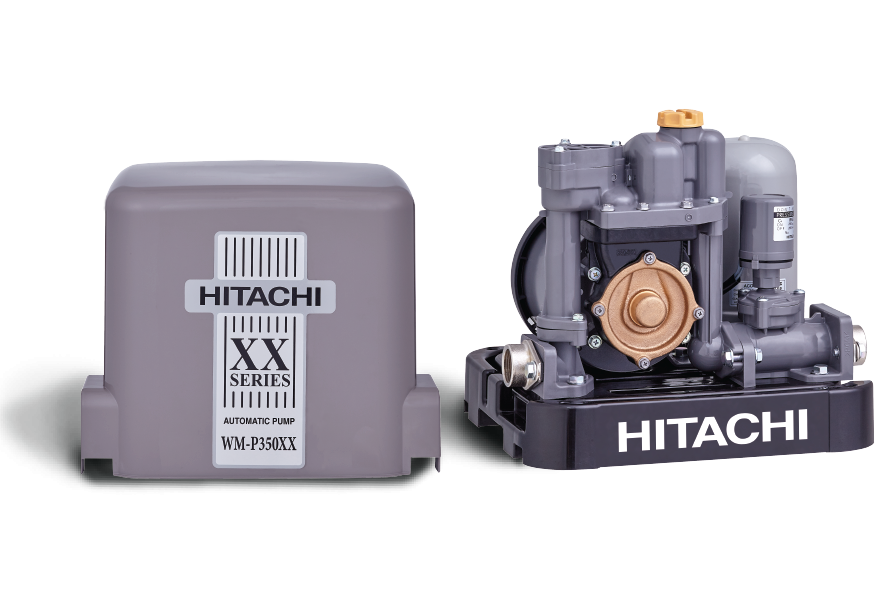 ปั๊มน้ำอัตโนมัติ HITACHI WM-P350XX ถังเหลี่ยม (300 วัตต์) ท่อ 1 นิ้ว Automatic water pump