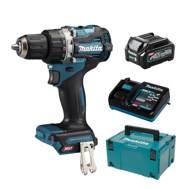 ชุดสว่านไขควงไร้สาย MAKITA DF002GD101 ขนาด 1/2 นิ้ว 40Vmax พร้อมแบต 2.5 Ah MAKITA cordless screwdriver set