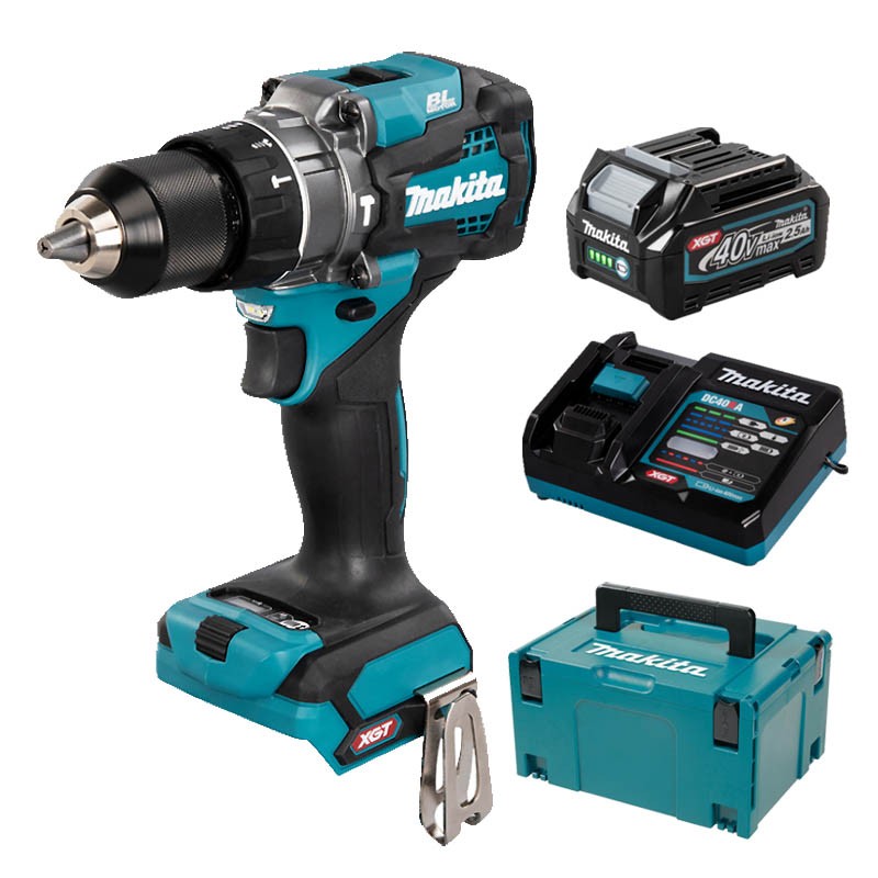 สว่านกระแทกไร้สาย MAKITA HP001GD101 40V. ขนาด 1/2 นิ้ว (13 มิล) พร้อมแบต 2.5Ah Cordless impact drill