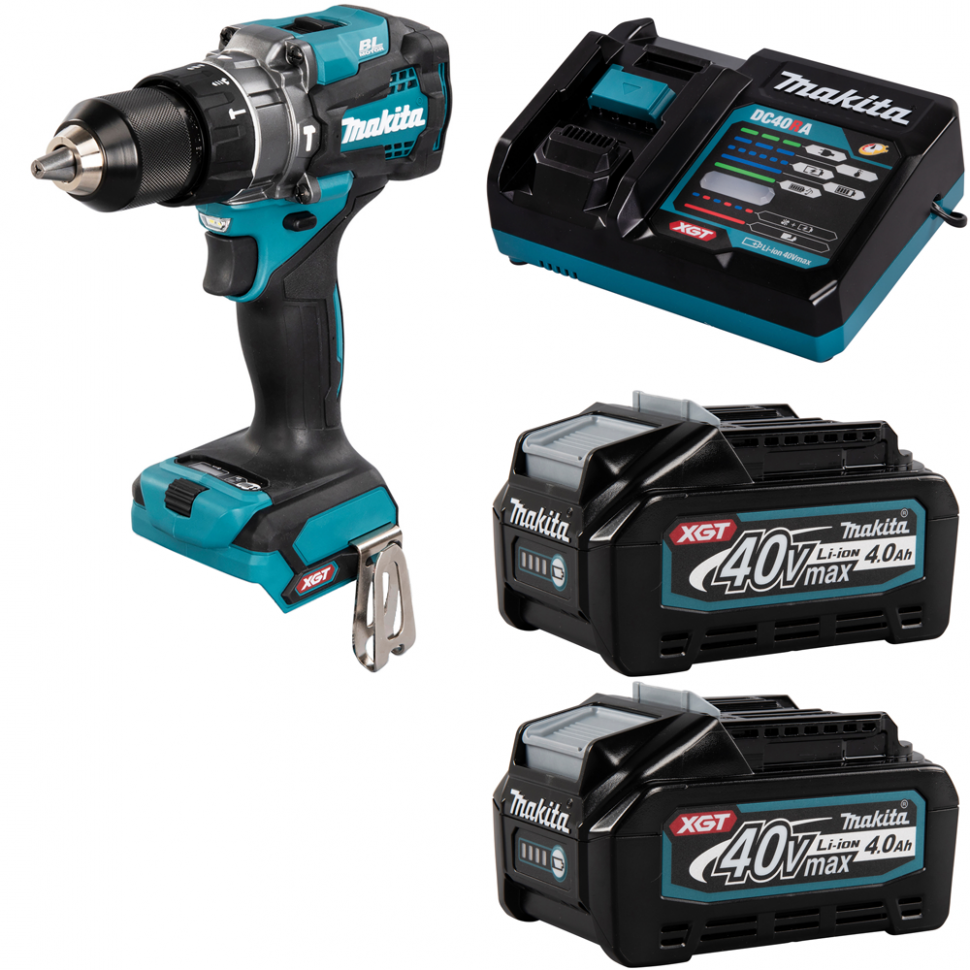 สว่านกระแทกไร้สาย MAKITA HP001GM201 40V. ขนาด 1/2 นิ้ว (13 มิล) พร้อมแบต 4.0Ah Cordless impact drill