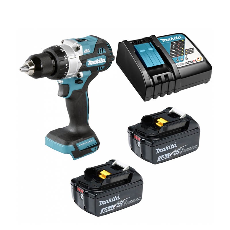 ชุดสว่านกระแทกไร้สาย MAKITA DHP486RFJ 18V. ขนาด 1/2 นิ้ว พร้อมแบต 3.0Ah Cordless impact drill set 