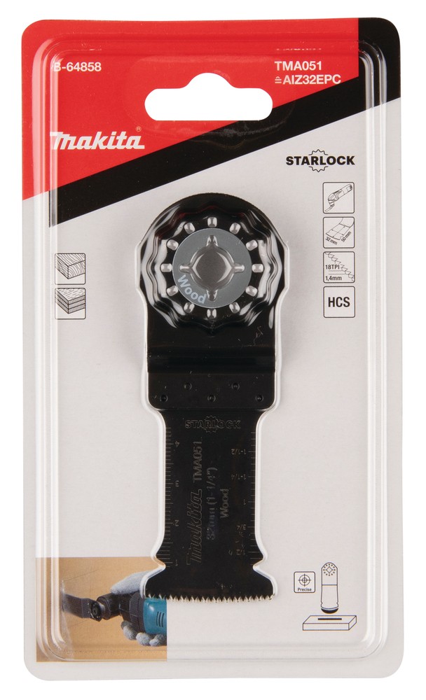 ใบตัดเอนกประสงค์ MAKITA TMA051 ขนาด 32x50mm. (B-64858) (STARLOCK)